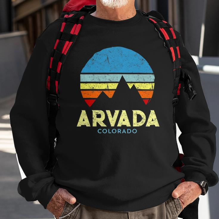Arvada Colorado Mountains Vintage Retro Sweatshirt Gifts for Old Men