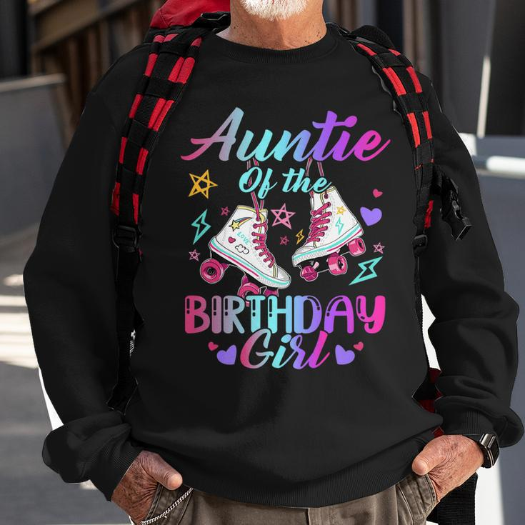 Auntie Of The Birthday Girl Rolling Birthday Roller Skates Sweatshirt Gifts for Old Men