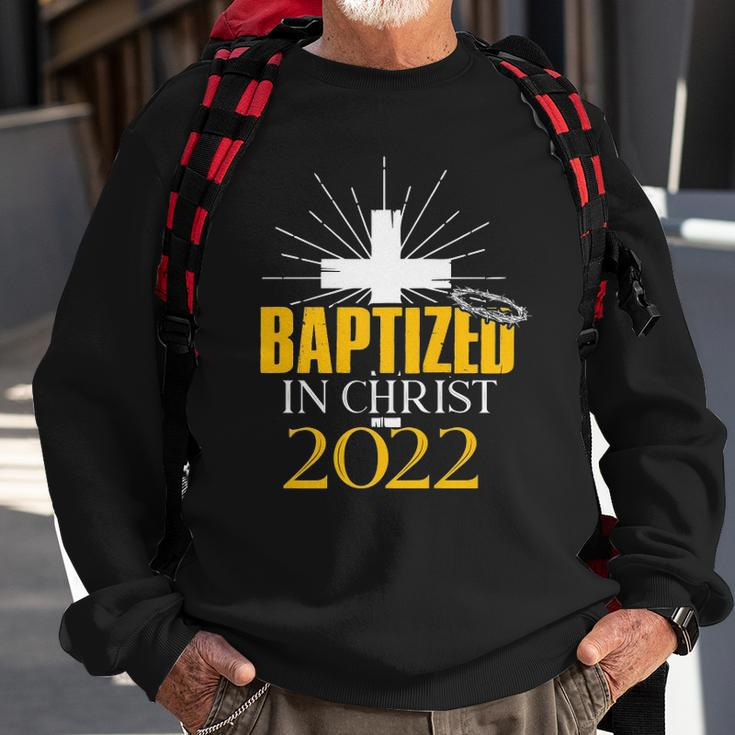 Baptized In Christ 2022 Christian Tee Baptism Faith Sweatshirt Gifts for Old Men