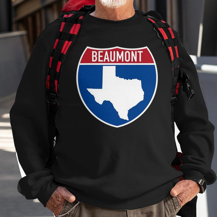 Beaumont Texas Tx Interstate Highway Vacation Souvenir Sweatshirt Gifts for Old Men