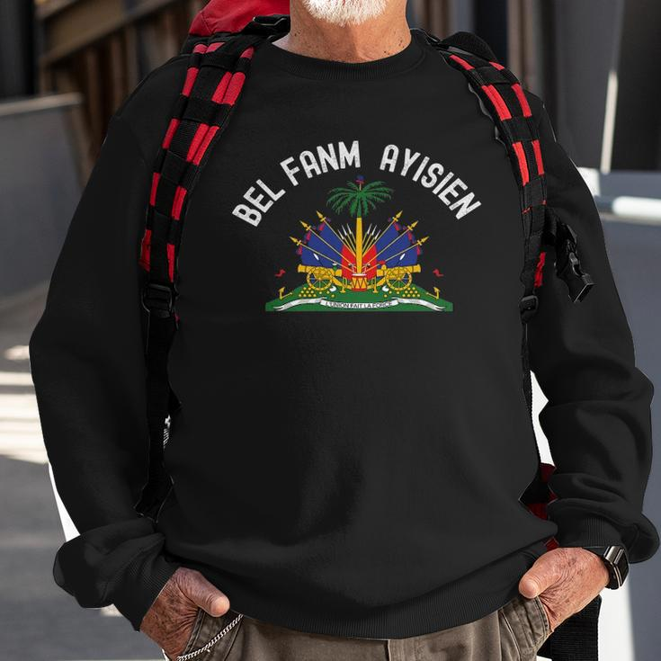 Bel Fanm Ayisien Se Sa Net- Haitian Flag Sweatshirt Gifts for Old Men