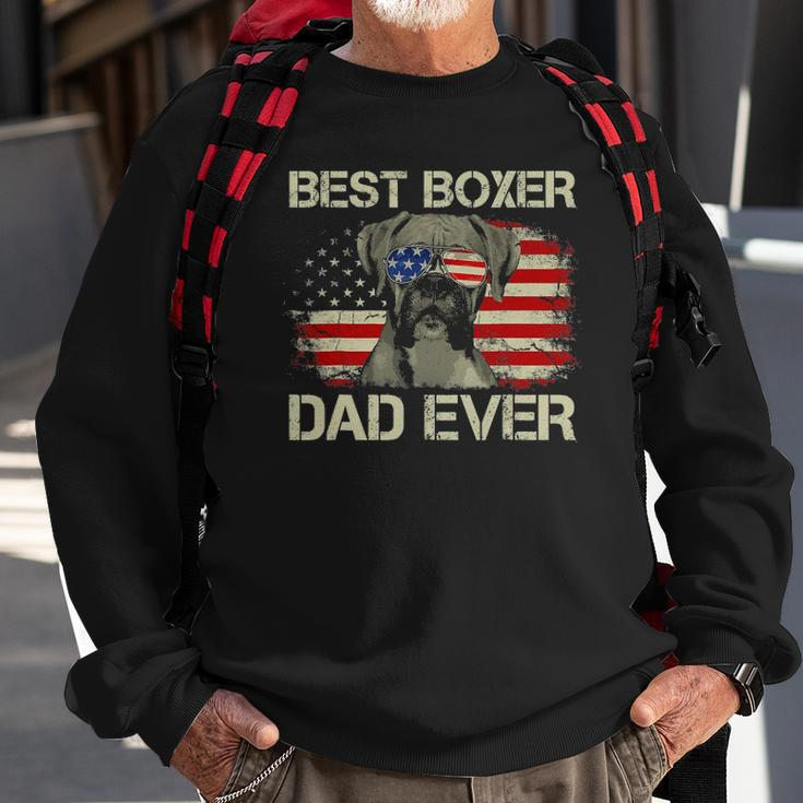 Best Boxer Dad Everdog Lover American Flag Gift Sweatshirt Gifts for Old Men