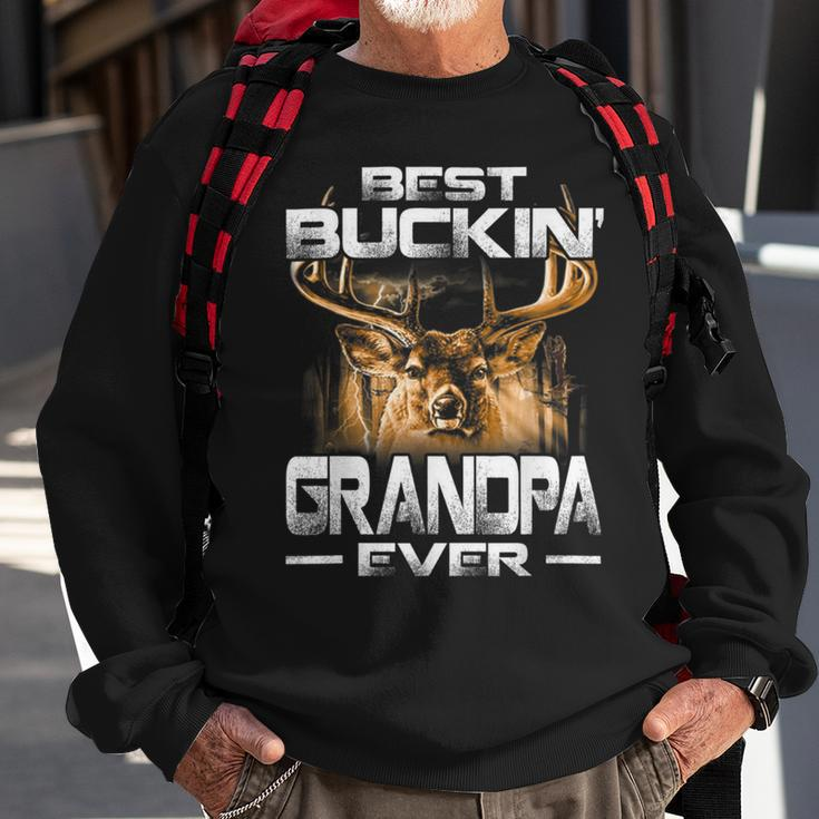 Best Buckin Grandpa Ever Deer Hunting Bucking Father Sweatshirt Gifts for Old Men