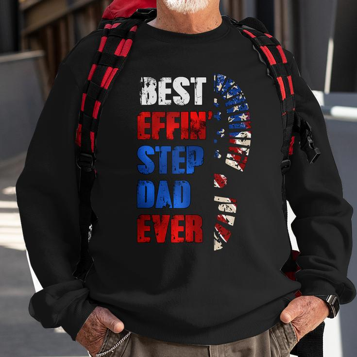 Best Effin’ Step Dad 4Th Of July Ever Shoes Trace Flag Sweatshirt Gifts for Old Men