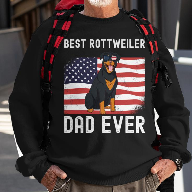 Best Rottweiler Dad Ever American Flag 4Th Of July Rottie Sweatshirt Gifts for Old Men