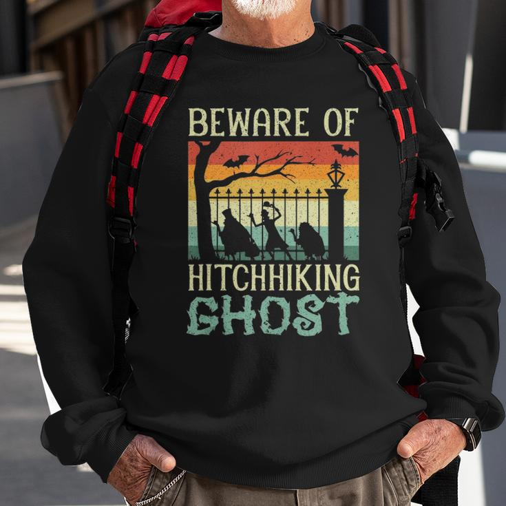 Beware Of The Hitchhiking Ghost Halloween Trick Or Treat Sweatshirt Gifts for Old Men