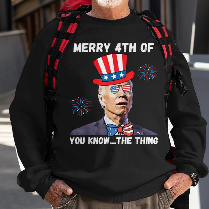 Biden Dazed Merry 4Th Of You Know The Thing 4Th Of July Sweatshirt Gifts for Old Men