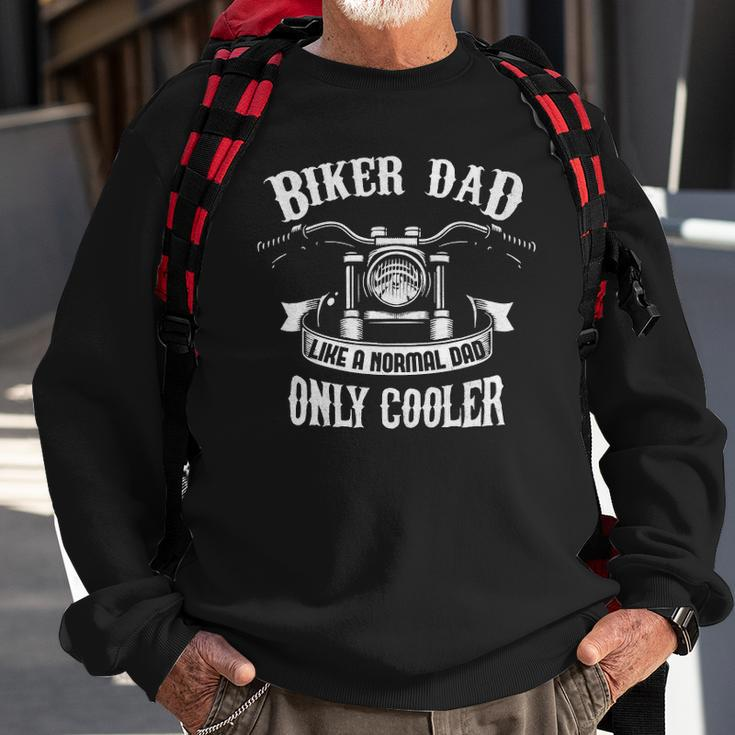 Biker Dad Motorcycle Fathers Day Design For Fathers Sweatshirt Gifts for Old Men