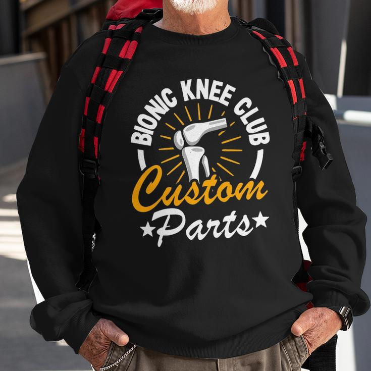 Bionic Knee Club Custom Parts Surgery Funny Knee Replacement Sweatshirt Gifts for Old Men