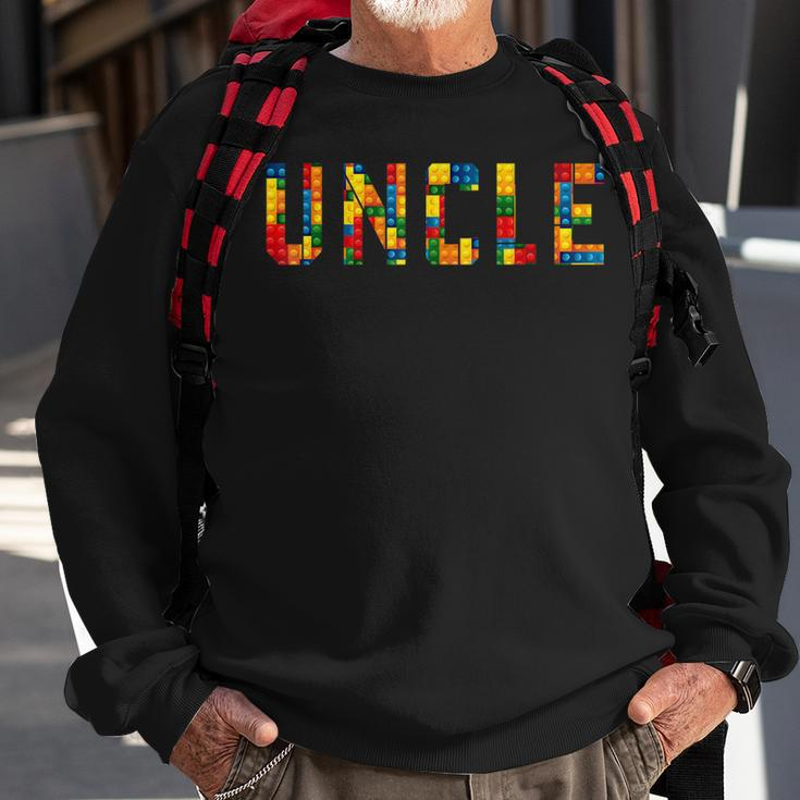 Birthday Brick Builder Funny Blocks Master Builder Uncle Sweatshirt Gifts for Old Men