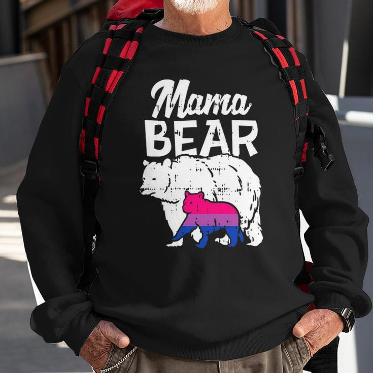 Bisexual Pride Mama Bear Bi Flag Lgbtq Mom Ally Women Gifts Sweatshirt Gifts for Old Men