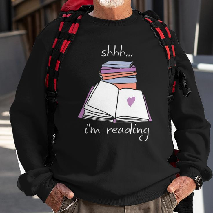 Book Reading Library Shh Im Reading Sweatshirt Gifts for Old Men