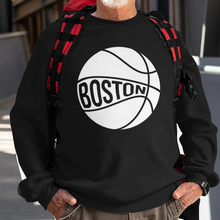 Boston Retro City Massachusetts State Basketball Sweatshirt Gifts for Old Men