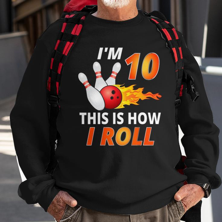 Bowling Birthday 10 Years Old Boy Tee Funny Bowler Girl Kids Sweatshirt Gifts for Old Men