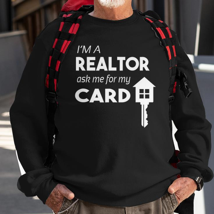 Business Card Realtor Real Estate S For Women Sweatshirt Gifts for Old Men