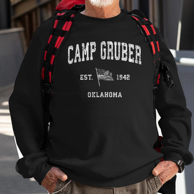Camp Gruber Oklahoma Ok Vintage Us Flag Sports Tee Sweatshirt Gifts for Old Men