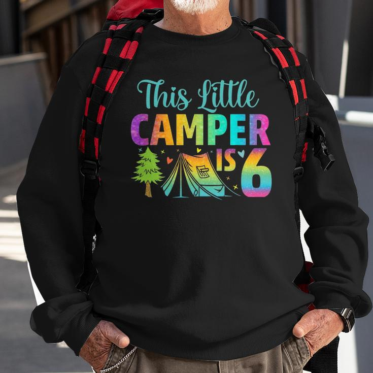 Camper Kids Birthday 6 Years Old Camping 6Th B-Day Funny Sweatshirt Gifts for Old Men
