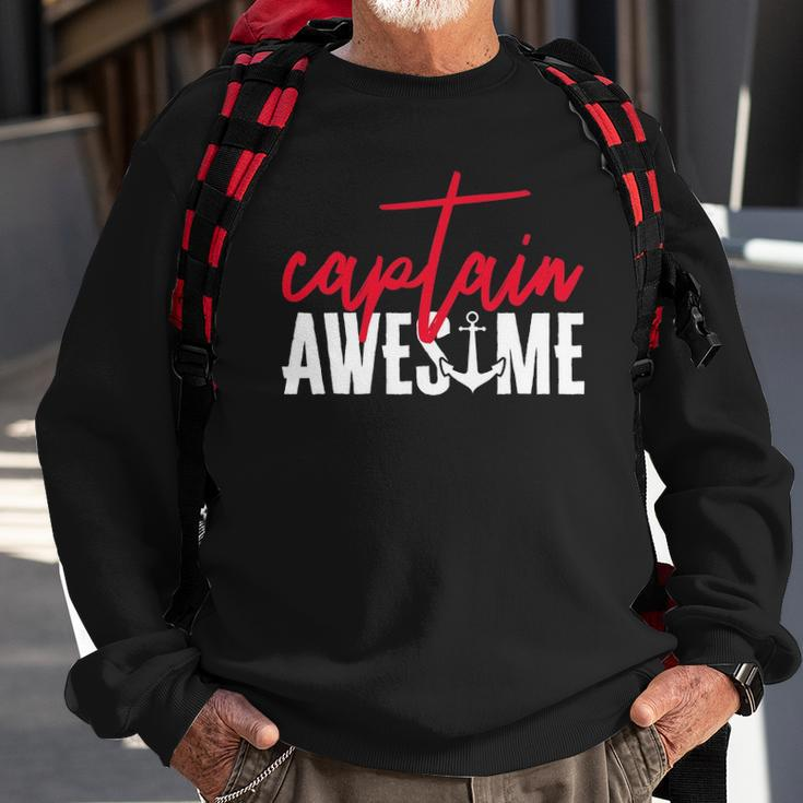 Captain Awesome Funny Sailing Boating Sailor Boat Sweatshirt Gifts for Old Men