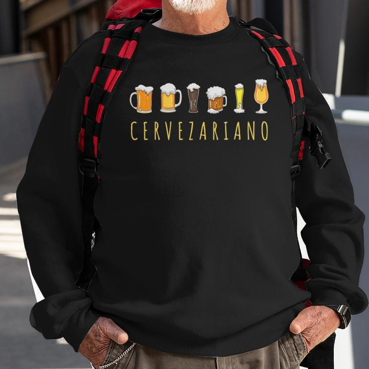 Cervezariano Funny Mexican Beer Cerveza Sweatshirt Gifts for Old Men