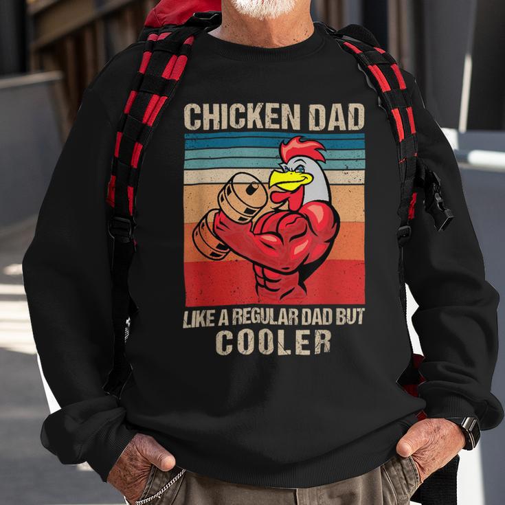 Chicken Chicken Chicken Dad Like A Regular Dad Farmer Poultry Father Day_ V8 Sweatshirt Gifts for Old Men