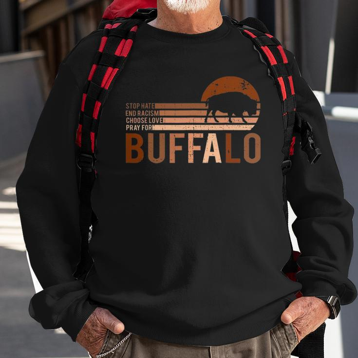 Choose Love Buffalo Stop Hate End Racism Choose Love Buffalo V2 Sweatshirt Gifts for Old Men