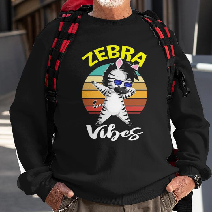 Dabbing Zebra Vibes Zoo Animal Gifts For Men Women Kids Sweatshirt Gifts for Old Men