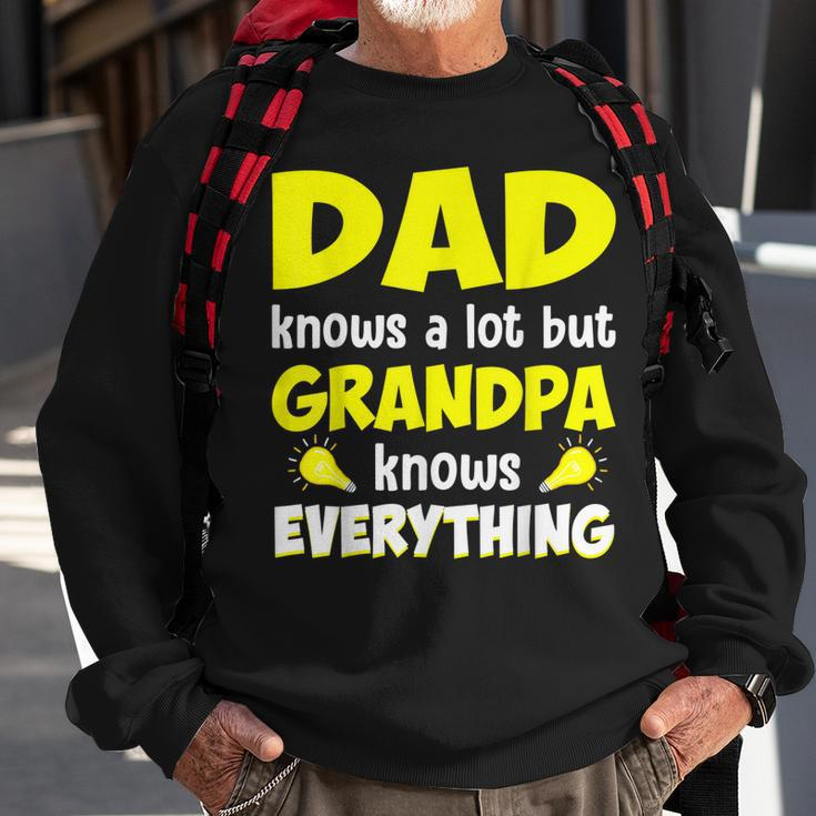 Dad Knows A Lot But Grandpa Know Everything Father Day Sweatshirt Gifts for Old Men
