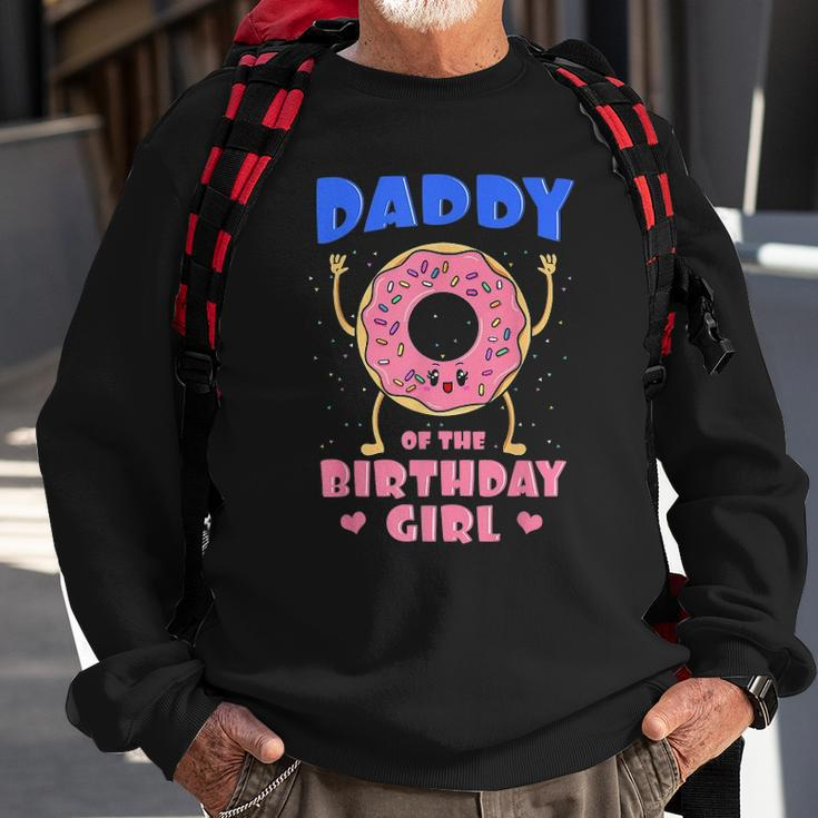 Daddy Of The Birthday Girl Pink Donut Bday Party Sweatshirt Gifts for Old Men