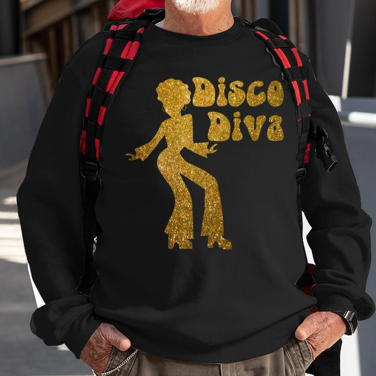 Disco Diva- Retro 70S Seventies Retro Disco Ball Sweatshirt Gifts for Old Men