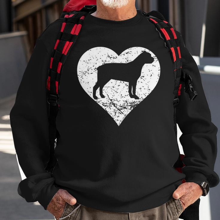 Distressed Cane Corso Heart Dog Owner Graphic Sweatshirt Gifts for Old Men