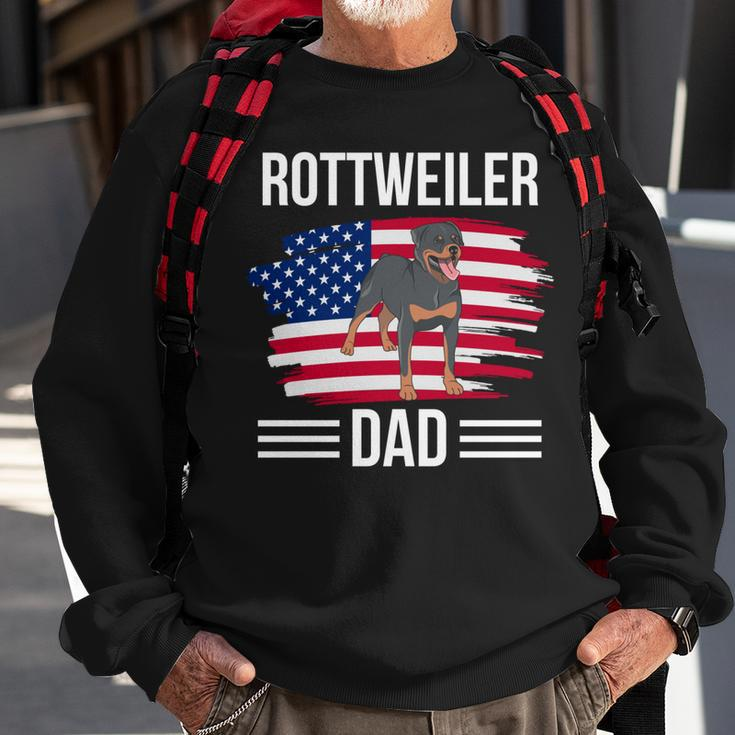 Dog Owner Us Flag 4Th Of July Fathers Day Rottweiler Dad Sweatshirt Gifts for Old Men