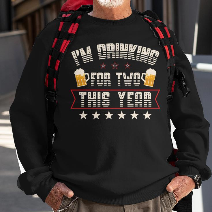 Drinking For Two 4Th Of July Pregnancy Announcement Sweatshirt Gifts for Old Men