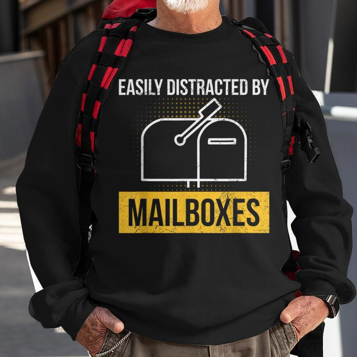 Easily Distracted By Mailboxes Design For A Postal Worker Sweatshirt Gifts for Old Men