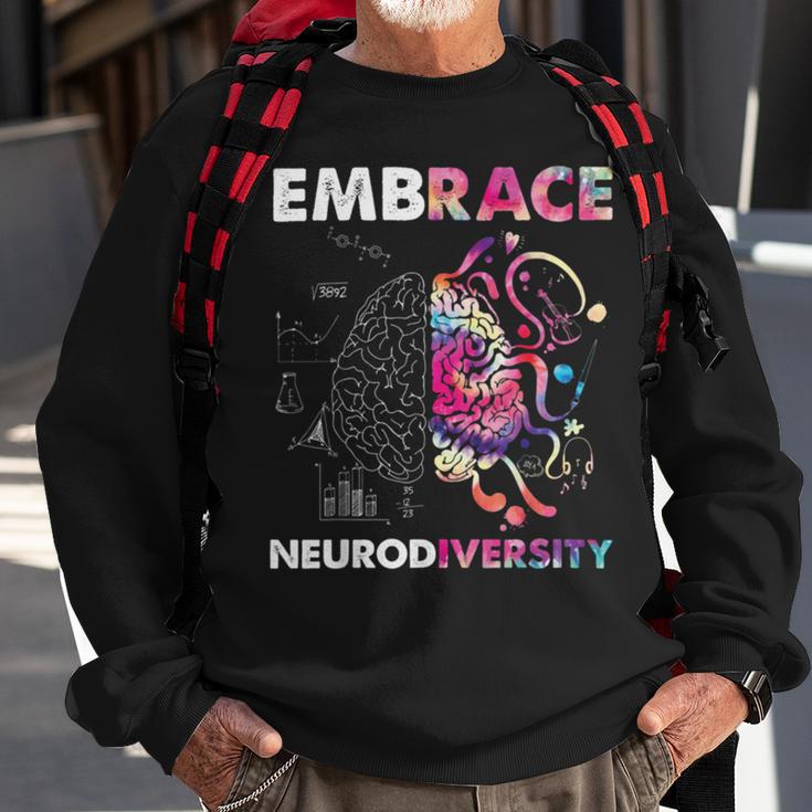 Embrace Neurodiversity Funny V4 Sweatshirt Gifts for Old Men