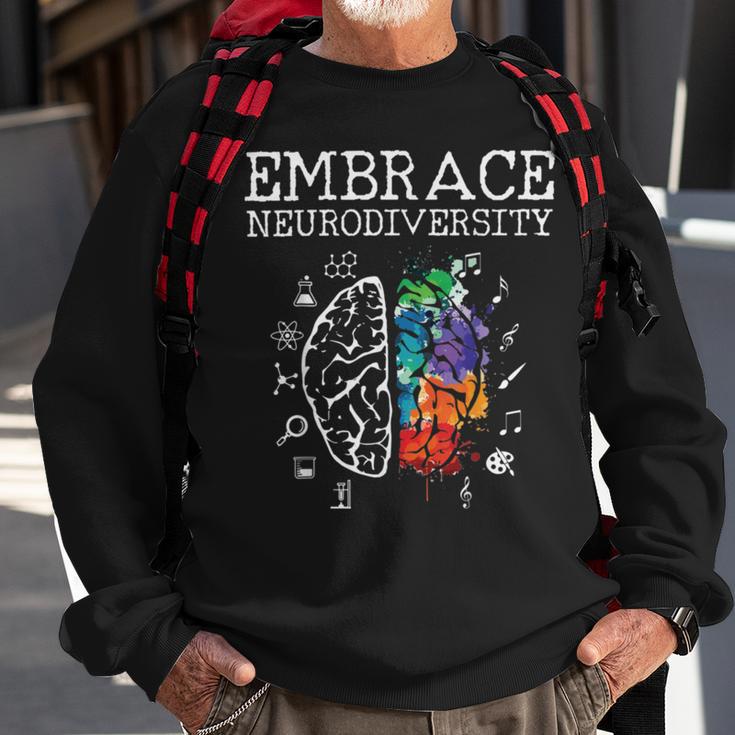 Embrace Neurodiversity Funny V5 Sweatshirt Gifts for Old Men