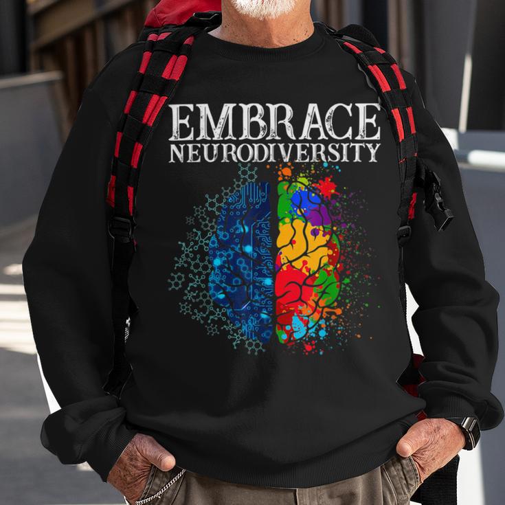 Embrace Neurodiversity Sweatshirt Gifts for Old Men