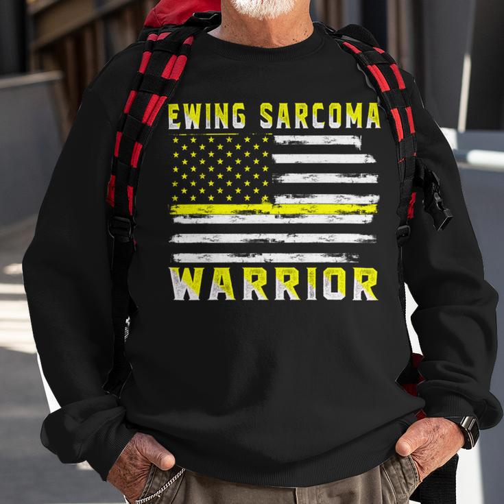 Ewings Sarcoma Warrior Usa Flag United States Flag Yellow Ribbon Ewings Sarcoma Ewings Sarcoma Awareness Sweatshirt Gifts for Old Men