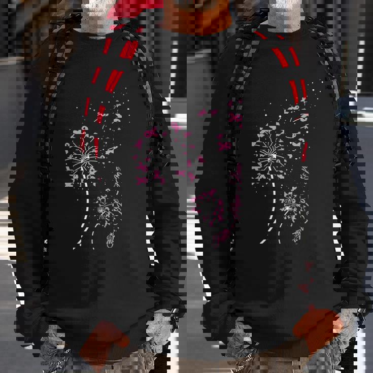 Faith Hope Love Breast Cancer Dandelion Flower Breast Cancer Sweatshirt Gifts for Old Men