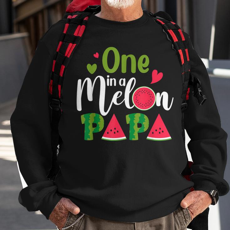 Family One In A Melon Papa Birthday Party Matching Family Sweatshirt Gifts for Old Men