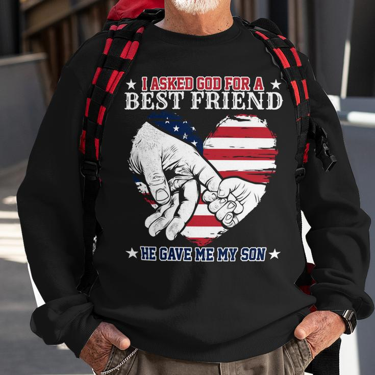 Father Grandpa Hes My Best Friend Father And Son God Gave Me You 55 Family Dad Sweatshirt Gifts for Old Men