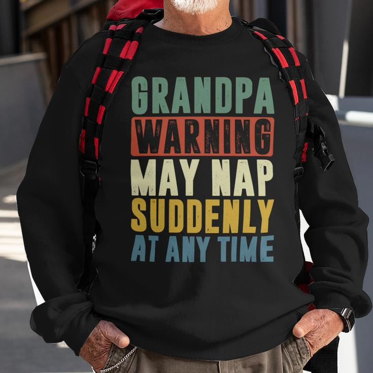 Father Grandpa Warning May Nap Suddenly 86 Family Dad Sweatshirt Gifts for Old Men