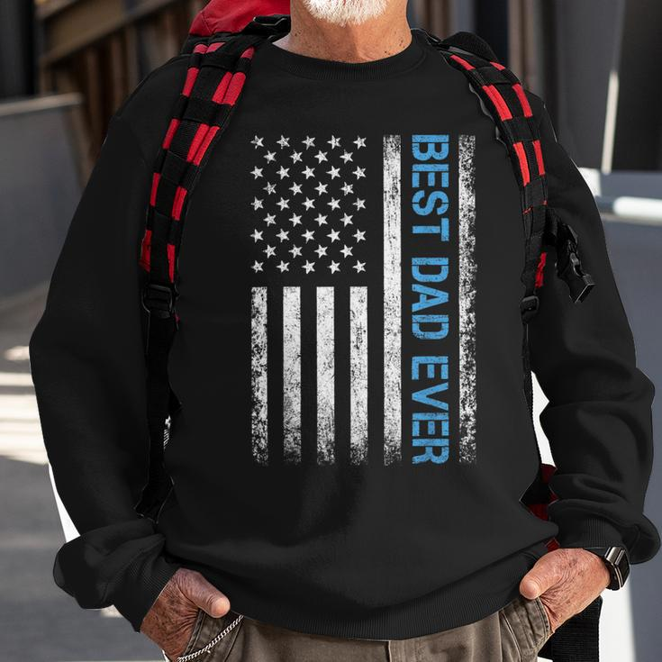 Fathers Day Best Dad Ever With Us American Flag V2 Sweatshirt Gifts for Old Men