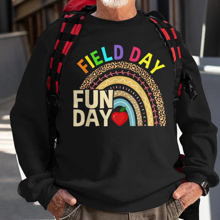 Field Day Fun Day Last Day Of School Teacher Rainbow Sweatshirt Gifts for Old Men