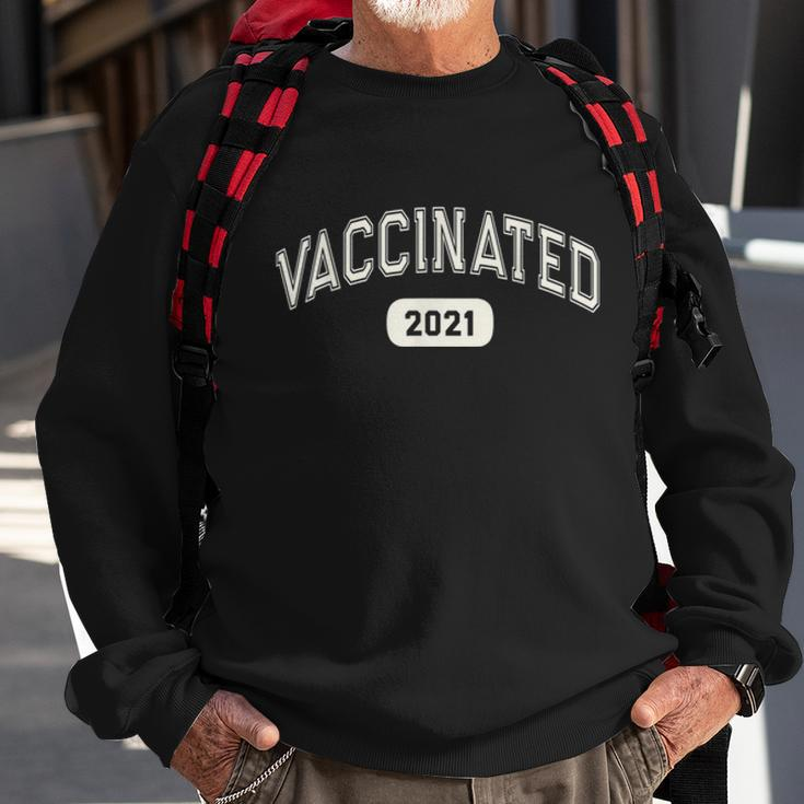 Fully VACCINATED 2021 Pro Science I Got Vaccine Shot Red Sweatshirt Gifts for Old Men