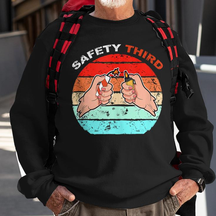 Funny 4Th Of July Patriotic Drinking Fireworks Safety Third Sweatshirt Gifts for Old Men
