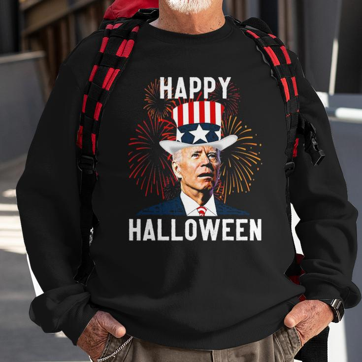 Funny Anti Biden Joe Biden Happy Halloween For Fourth Of July Sweatshirt Gifts for Old Men