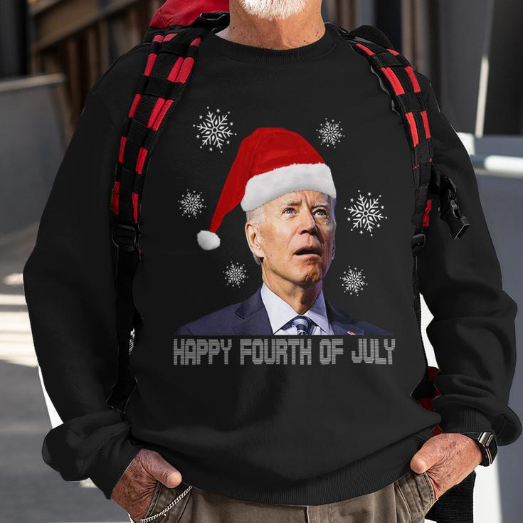 Funny Anti Joe Biden Happy 4Th Of July Merry Christmas Sweatshirt Gifts for Old Men