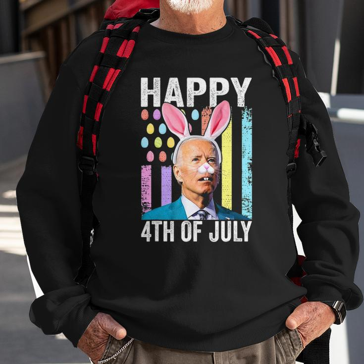 Funny Biden Happy 4Th Of July Confused Easter Biden Bunny Sweatshirt Gifts for Old Men