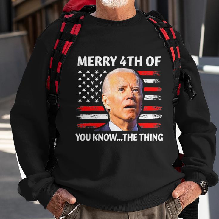 Funny Biden Independence Day Merry Happy 4Th Of July Sweatshirt Gifts for Old Men