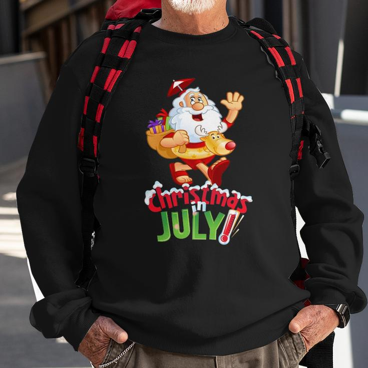 Funny Christmas In July Summer Reindeer Float Xmas Sweatshirt Gifts for Old Men